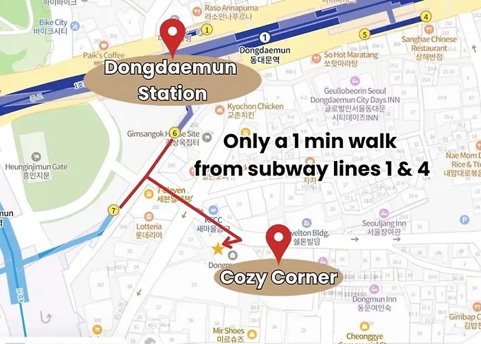 Cozy Corner # 1 Minute From Dongdaemun Station # Ddp # Pretty * Seúl